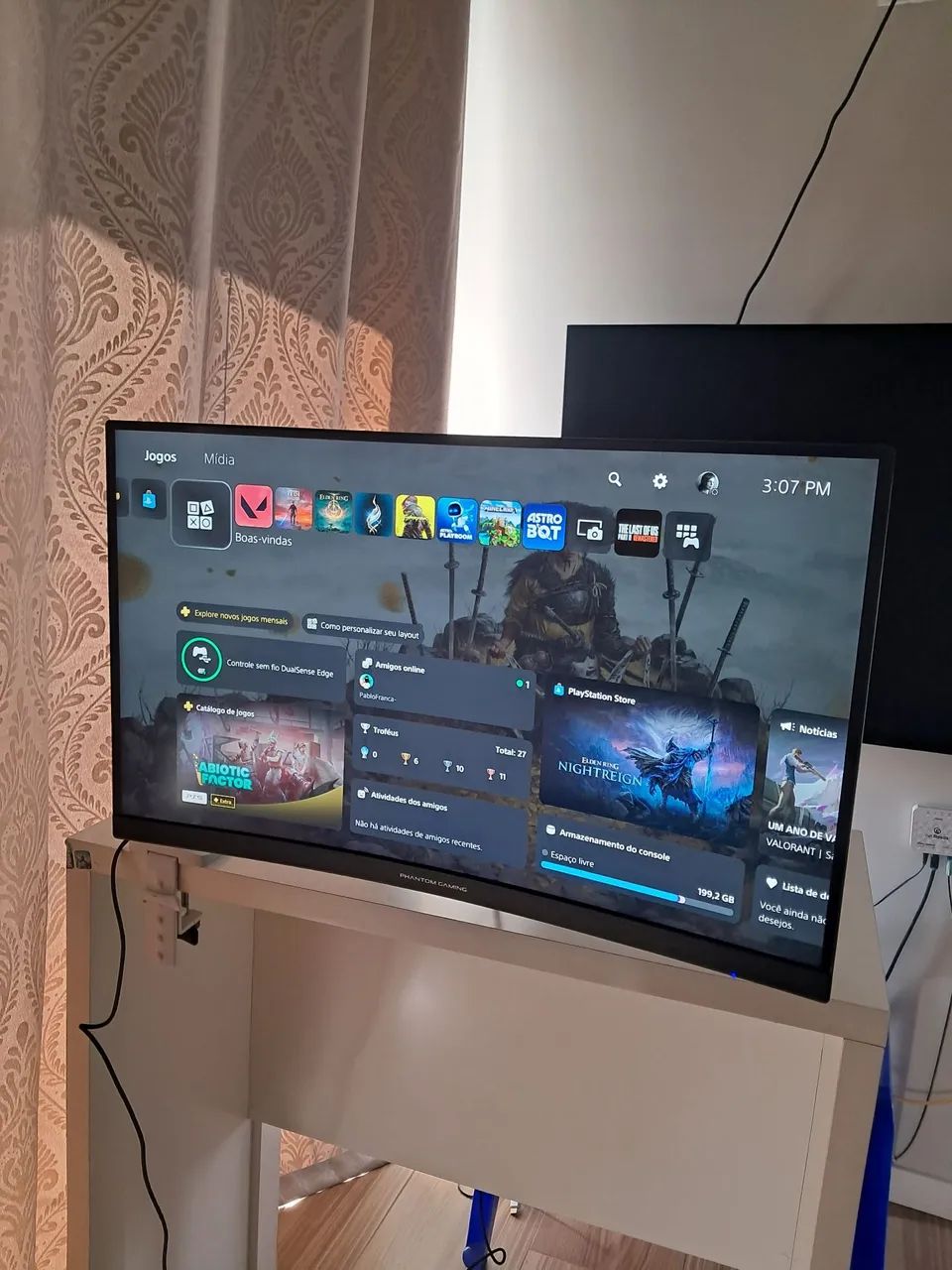 MONITOR ASROCK PHANTOM GAMING PG27Q15R2A 27? 2K 165HZ 1MS CURVED + BRAÇO ARTICULADO. - Foto 2