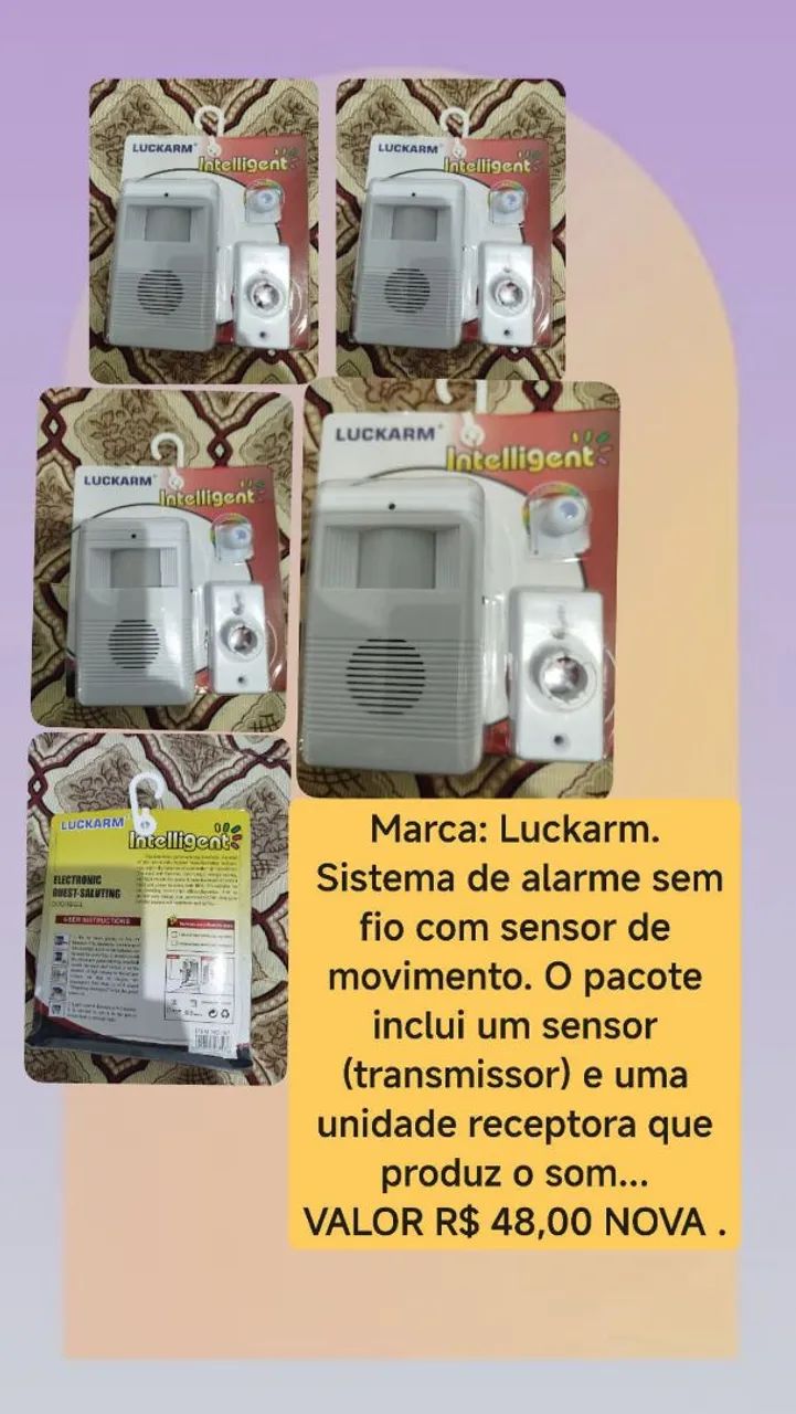 Alarme/Campainha Sem Fio com Sensor de Presença Luckarm Intelligent .NOVO . - Foto 3