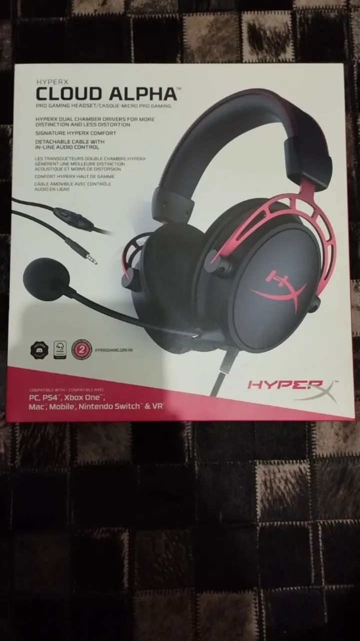 Headset Gamer HyperX Cloud Alpha com fio - Multiplataforma LEIA A DESCRIÇÃO