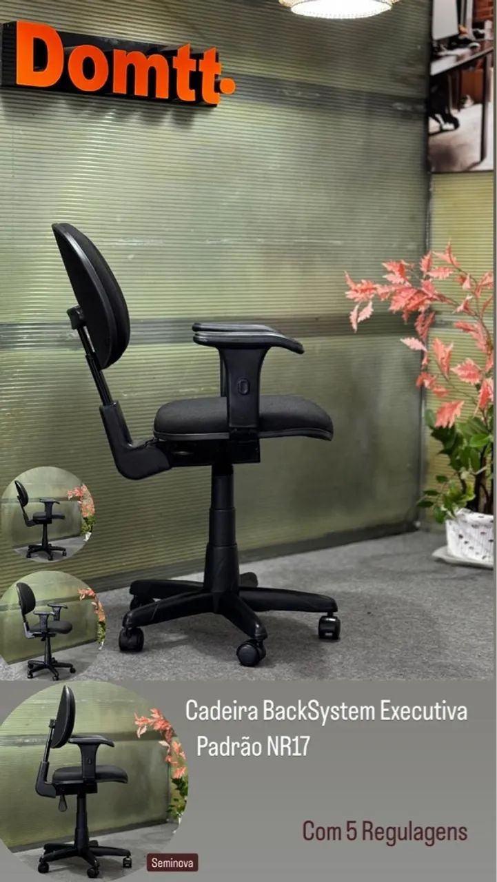 Cadeira Executiva Back system NR17 -Seminova  - Foto 4