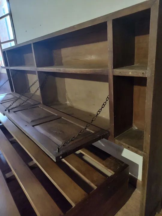Cama solteiro com estante cabeceira lateral madeira maciça  - Foto 3