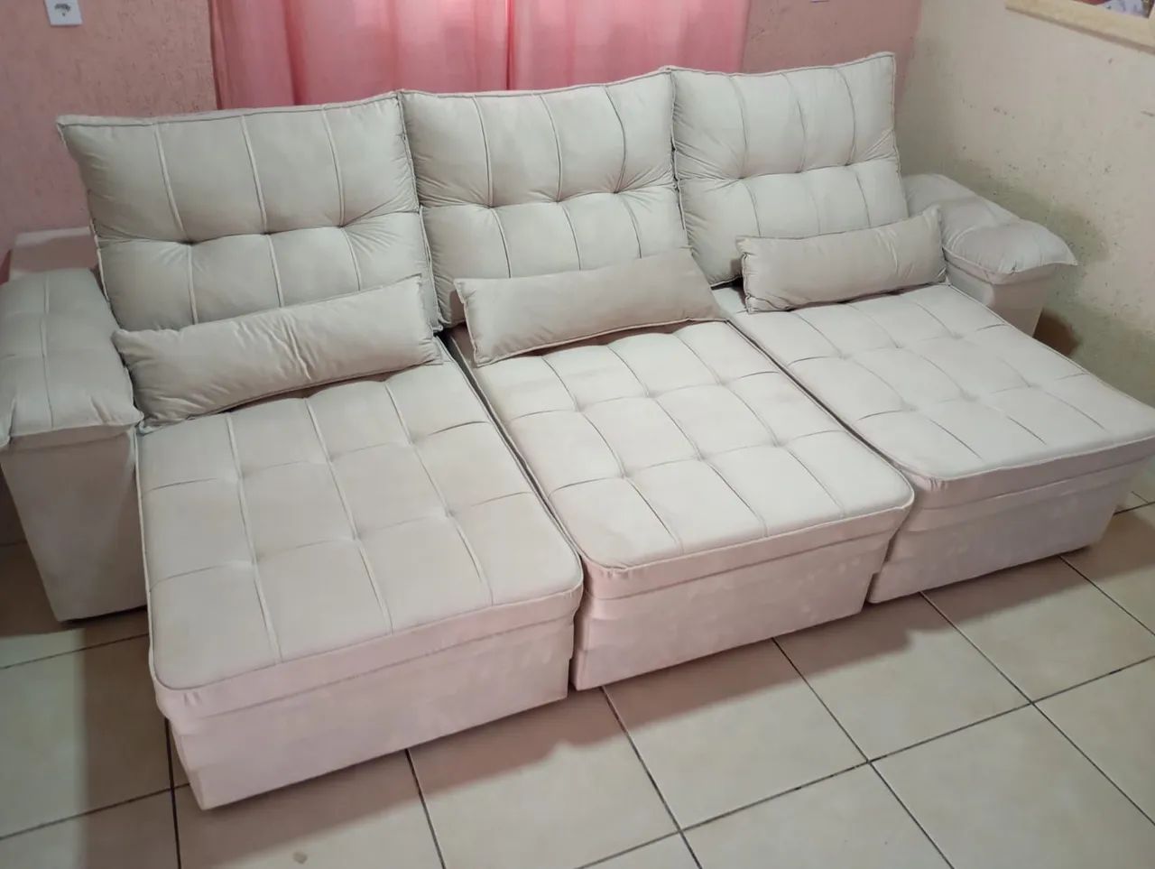 Sofá Retrátil e Reclinável 2.90cm a pronta entrega  - Foto 2