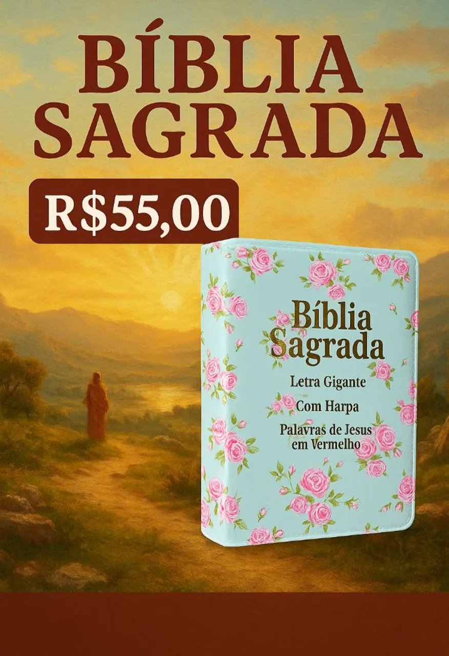 Bíblia Sagrada - Letra Gigante - Com Harpa - R$55,00