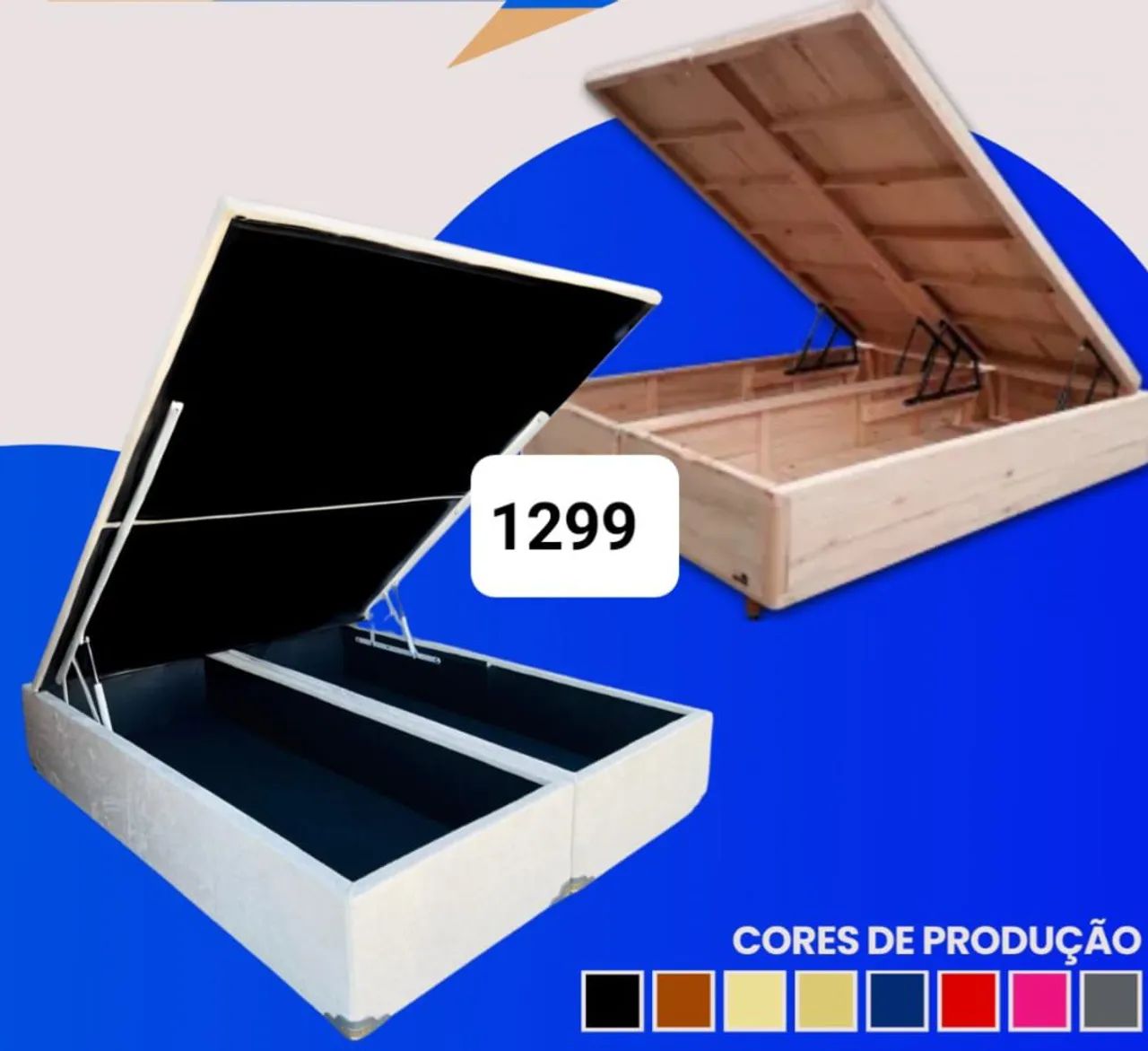Cama Box Baú com Design Moderno e Cores Variadas