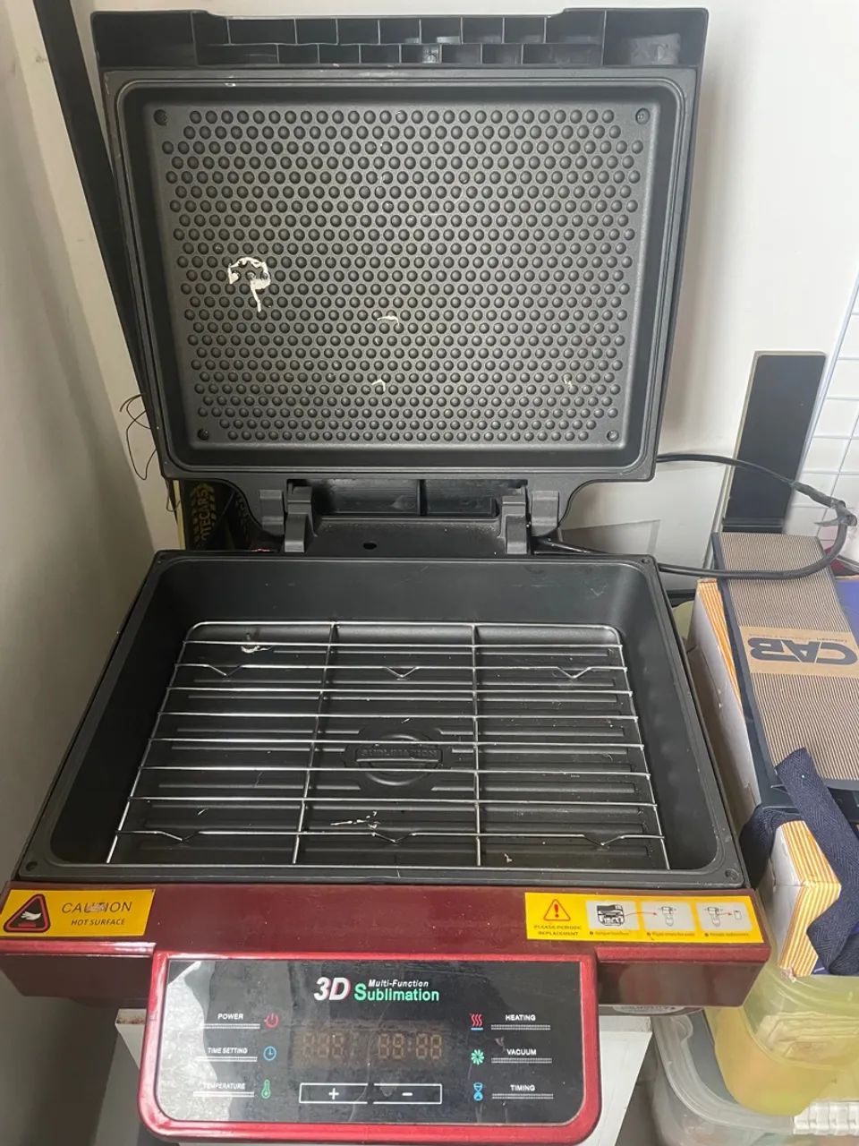 VENDO PRENSA TÉRMICA 3D A VÁCUO - MODELO ST-3042 (COR VERMELHA) - Foto 5