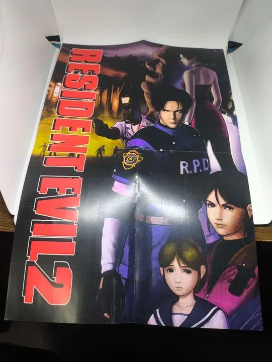 Caixa do Jogo Resident Evil 2 para Nintendo 64 - Inclui Berço e Mini Manual Poster - Foto 5