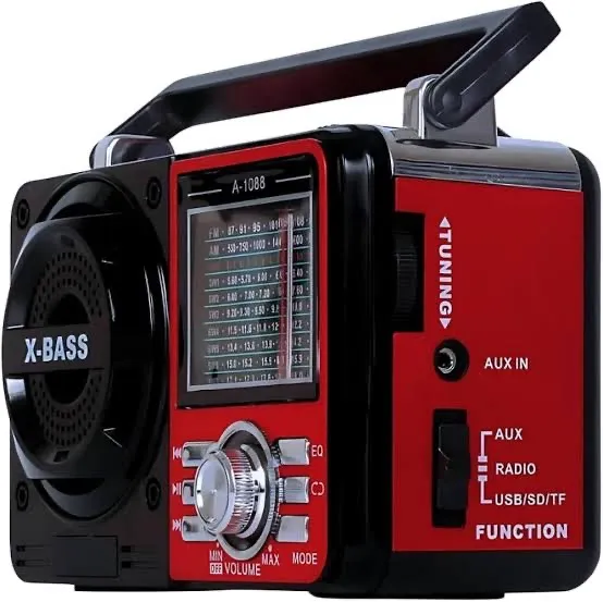 Rádio Bass Retro Vintage Bluetooth Usb Mp3