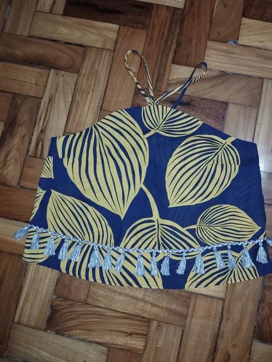 Blusa de Alça com Franjas/cropet 