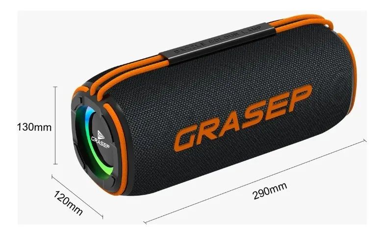 Caixa de Som Bluetooth Grasep D-G322 Potente Prova D'água IPX6 RGB - Foto 3