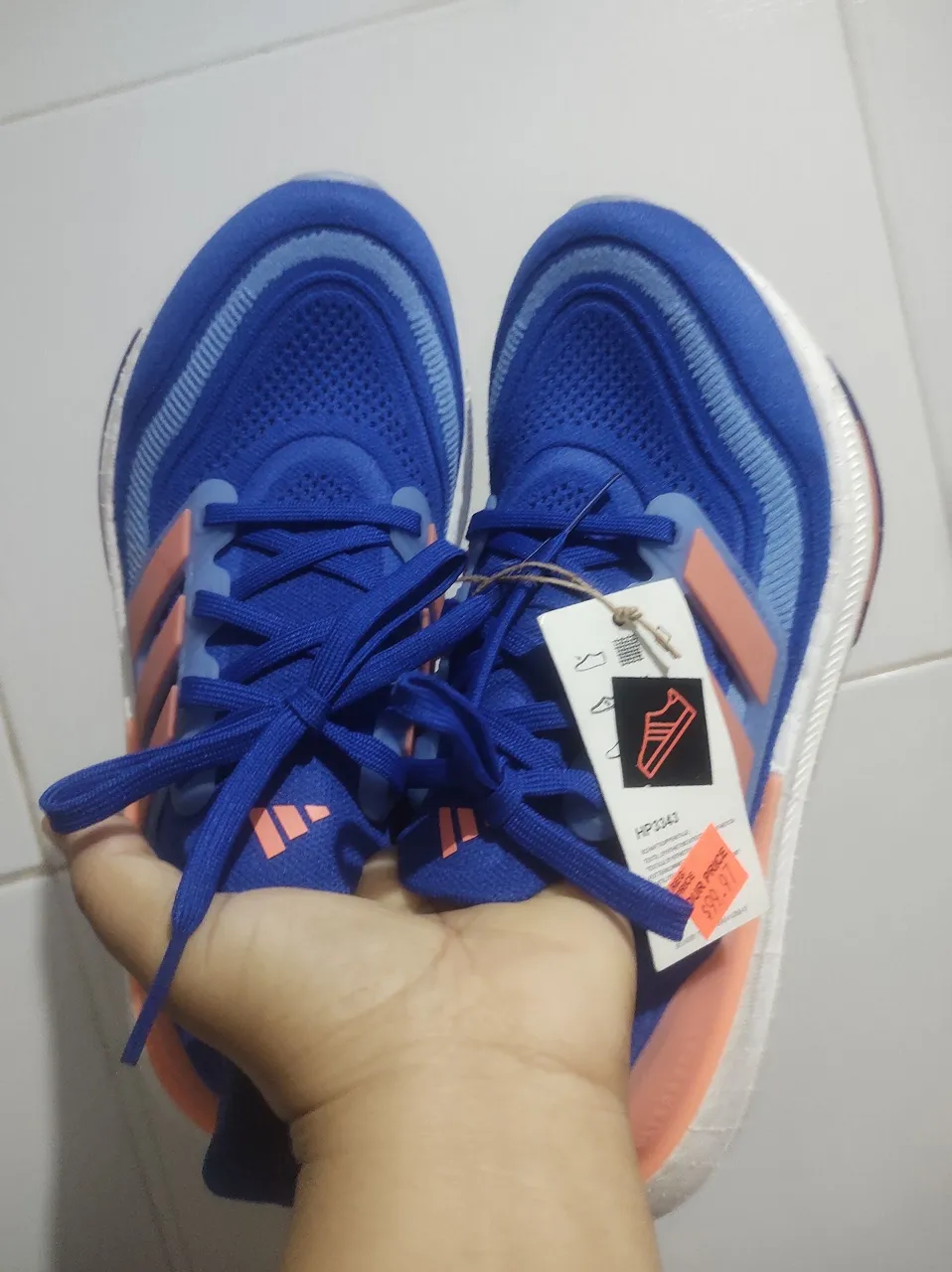 Tênis Adidas Ultraboost Azul e Laranja - Novo
