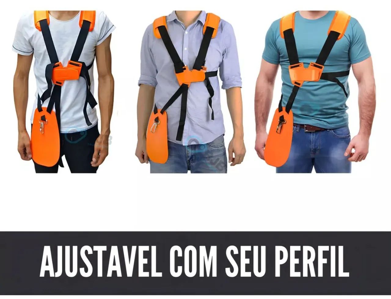 Cinto Especial De Sustentação Cor Preto e Laranja Roçadeiras Multimarcas - Foto 2