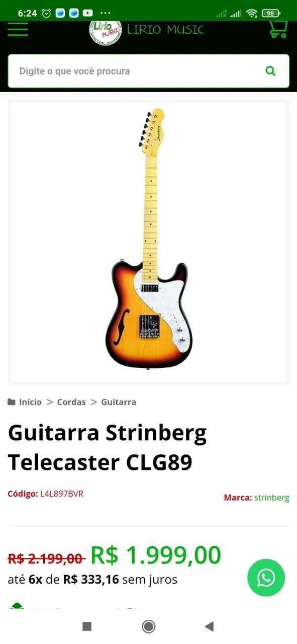 Telecaster Thinline  - Foto 3