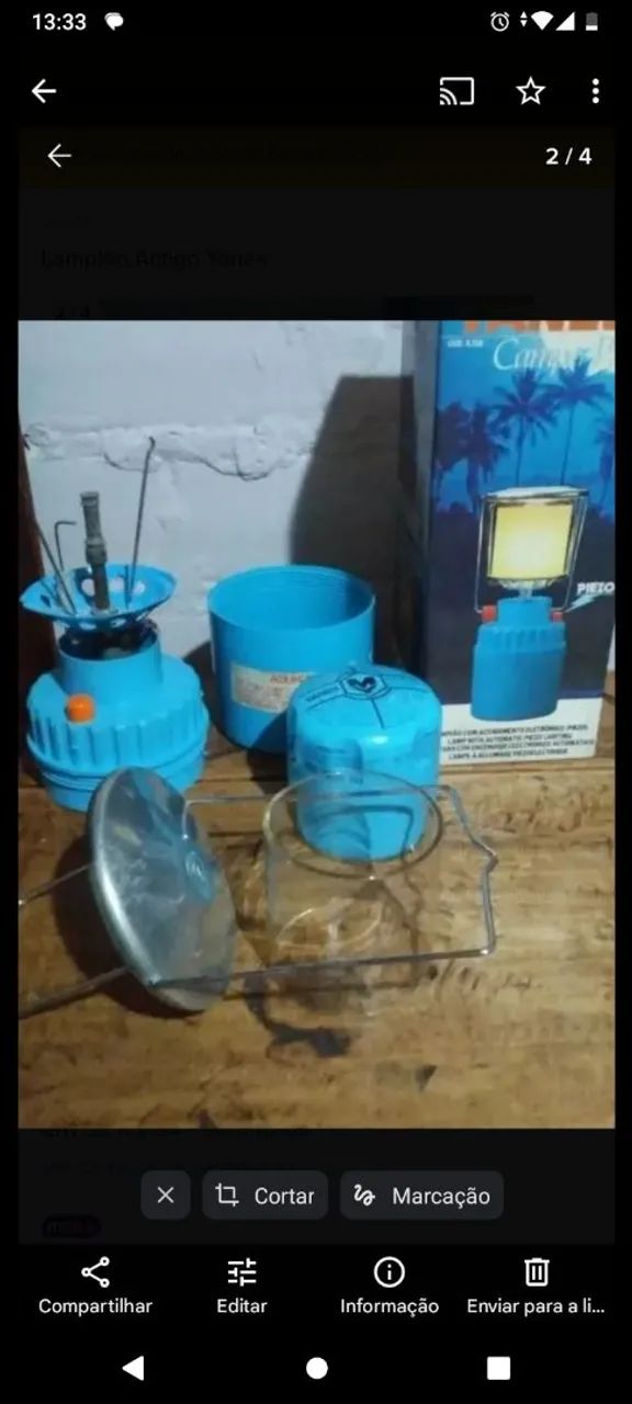 Fogareiro portátil para camping e Lampíao  - Foto 2