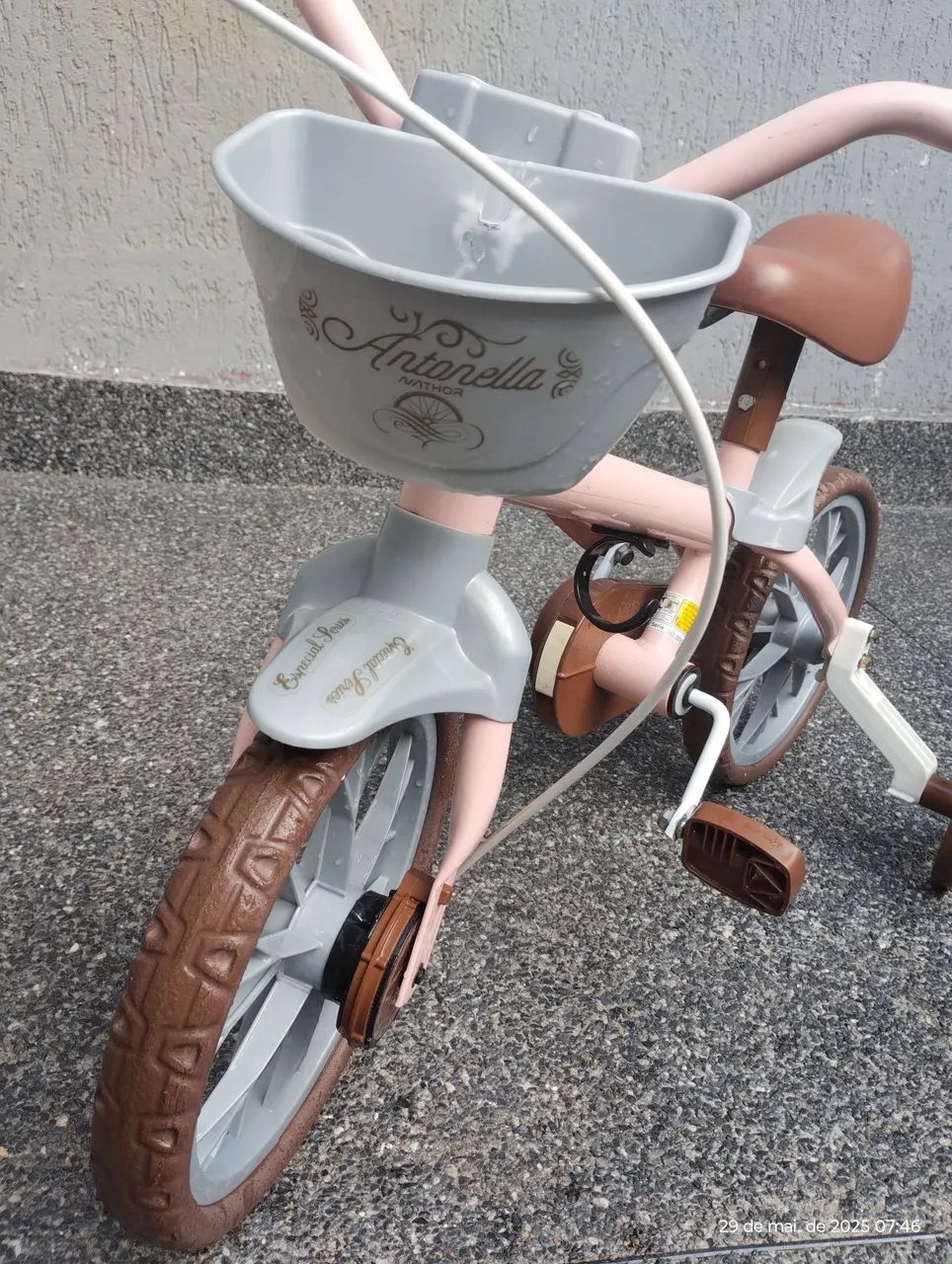 Bicicleta Infantil Rosa com Rodinhas - Foto 4