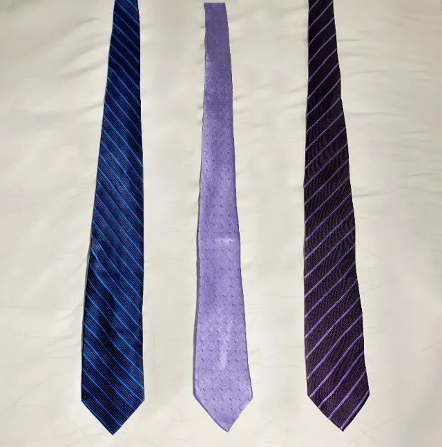 Conjunto com 3 gravatas masculinas
