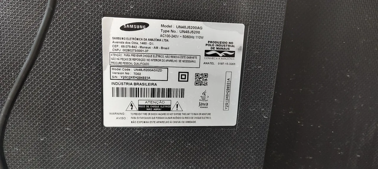 2-TVS Samsung 49 e 48 polegadas UN48J5200AG COM DEFEITO