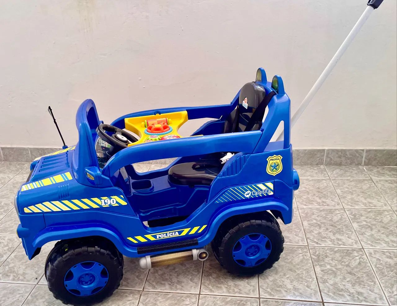 Polícia Carros Fisher Price Para NiÃ±os Carro De Passeio Jeep Azul