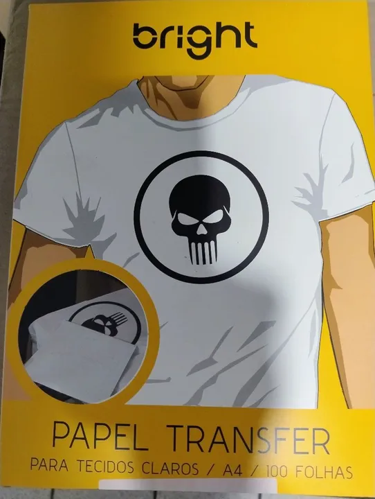 Papel Transfer para Tecidos Claros A4 - 100 Folhas