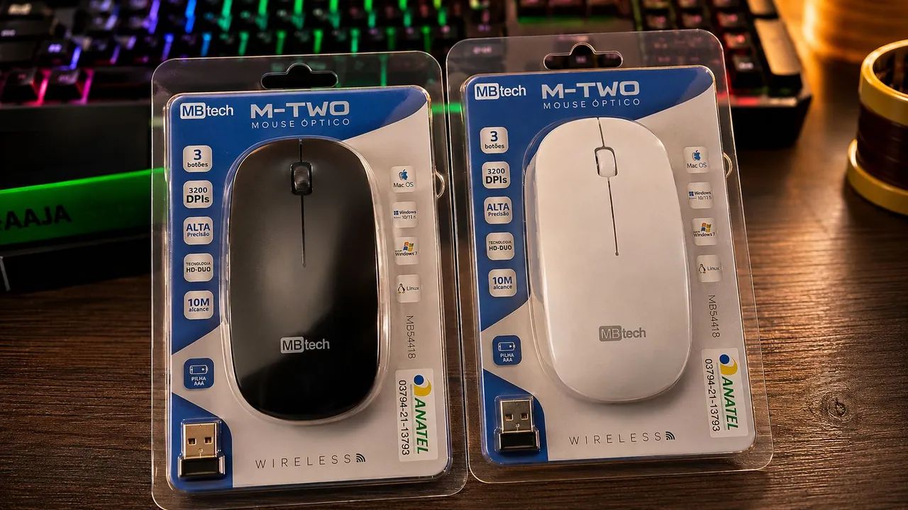 Mouse gamer Wireless Mbtech M-two /Mac/Windows/Linux/Android(Acessório novo Lacrado) - Foto 2