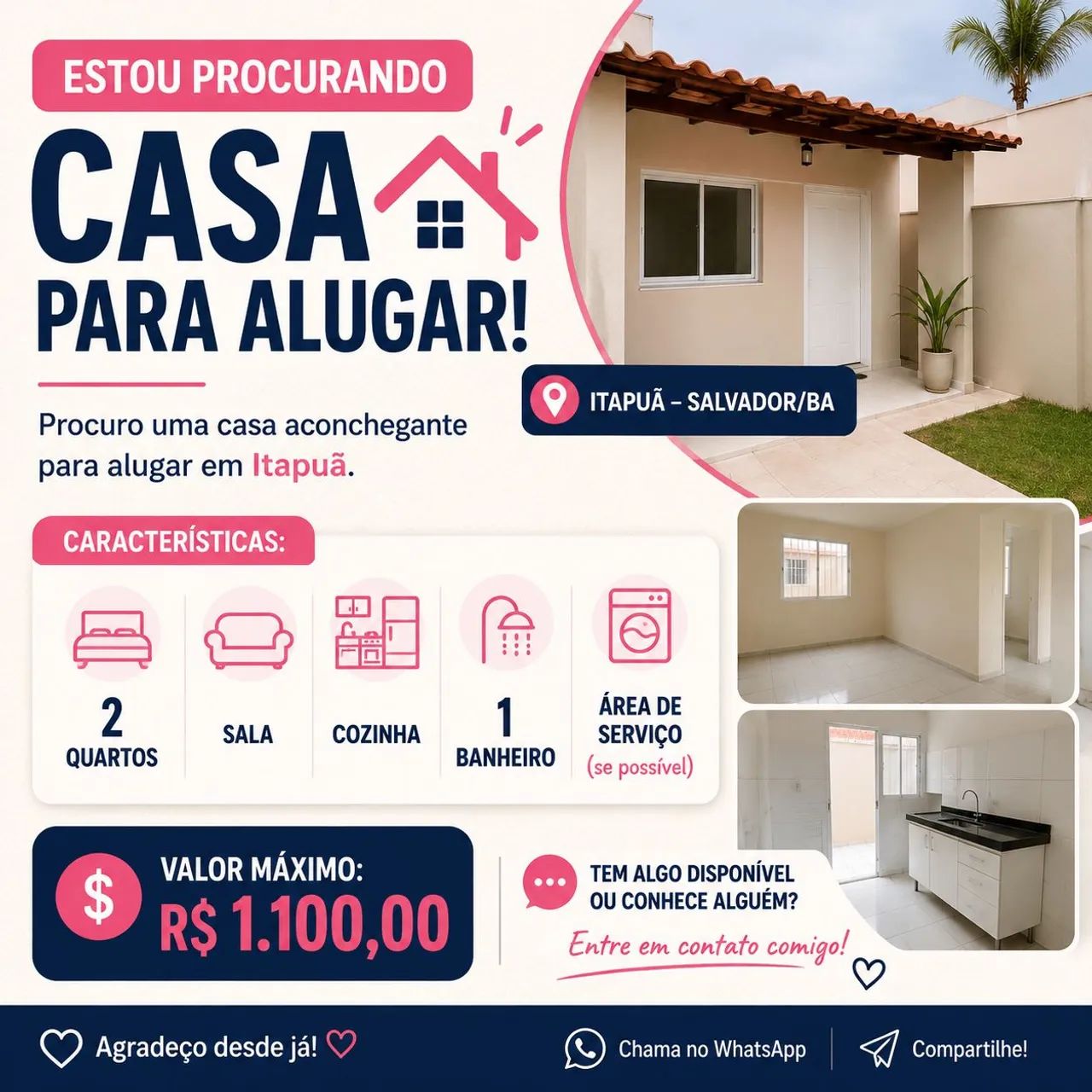 Casa a alugar - procura se 
