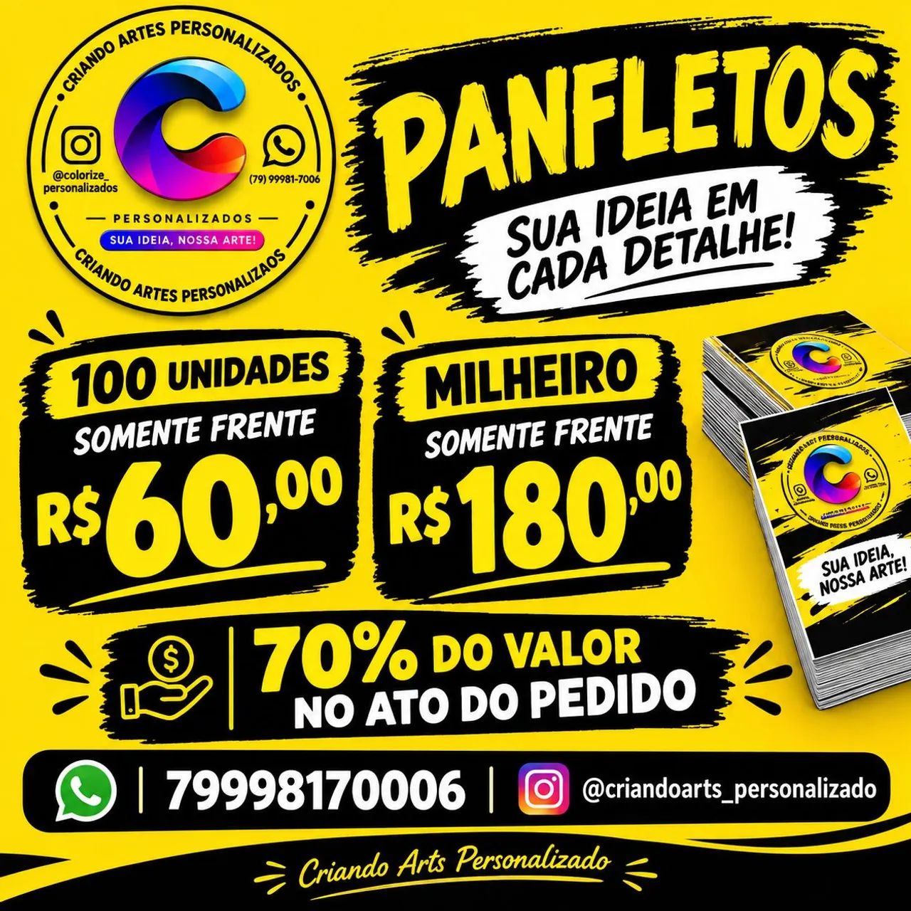 Promoção de panfletos