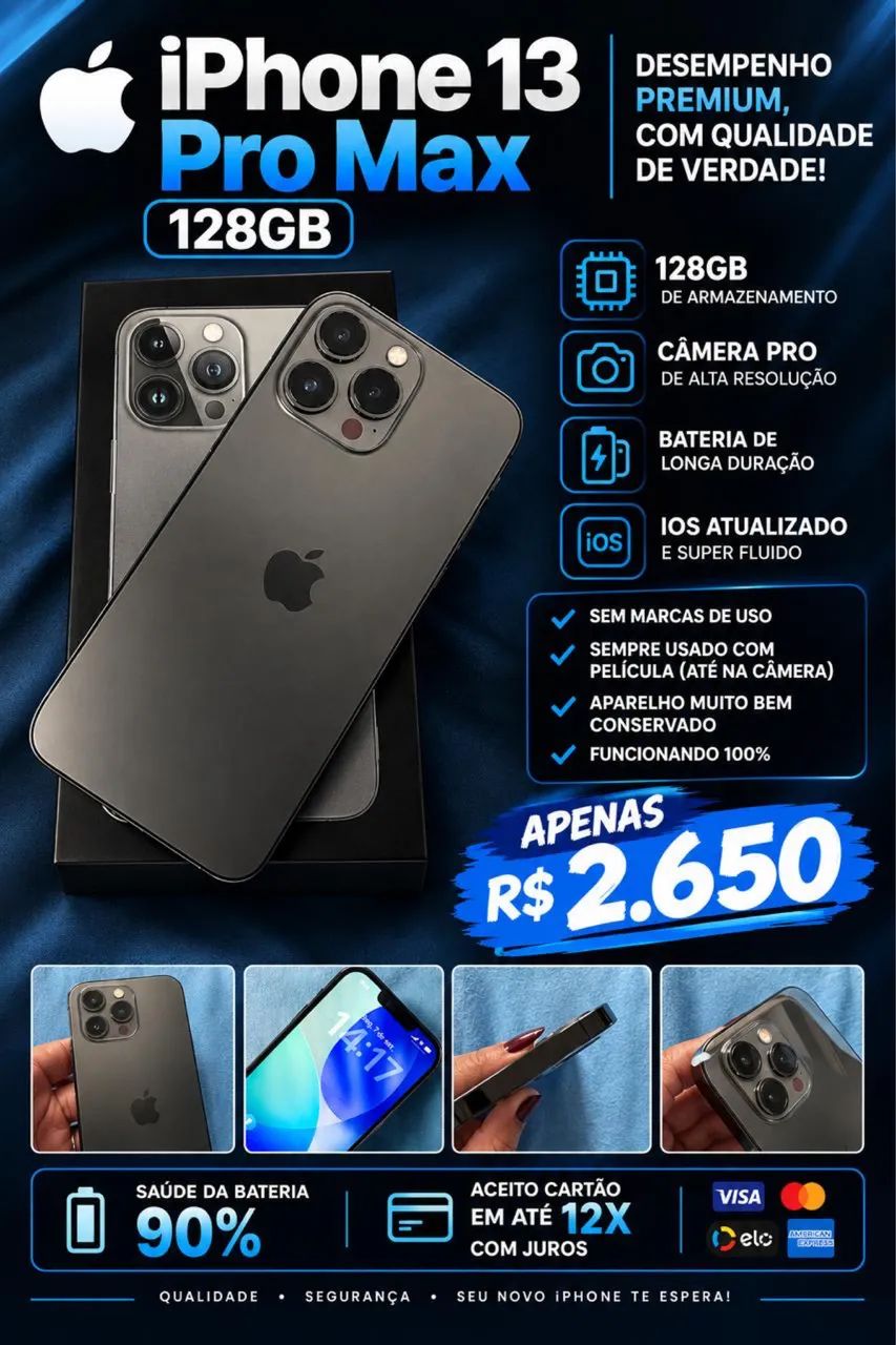 Iphone 13 pro max 128gb - Celulares e Smartphones - Samambaia Sul