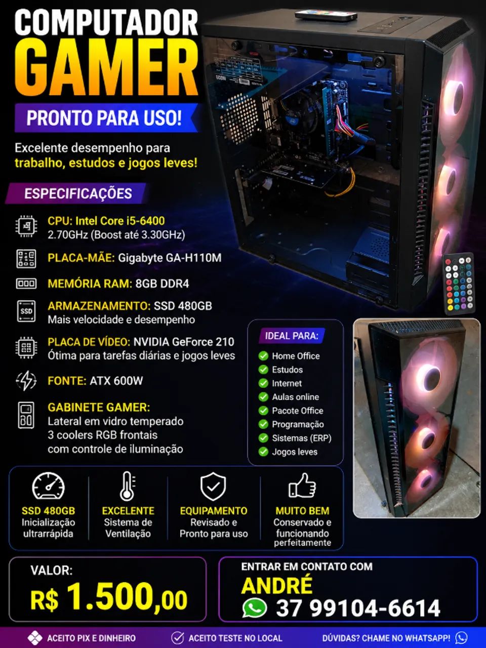 CPU Intel I5-6400. 2.70ghz 