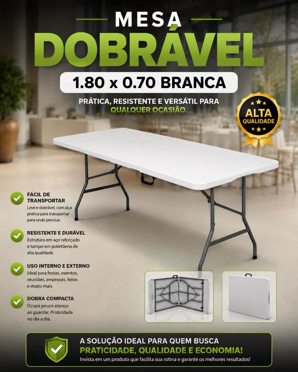 MESA DOBRAVEL 1.80 LOJA IKONOFFICE  - Foto 3