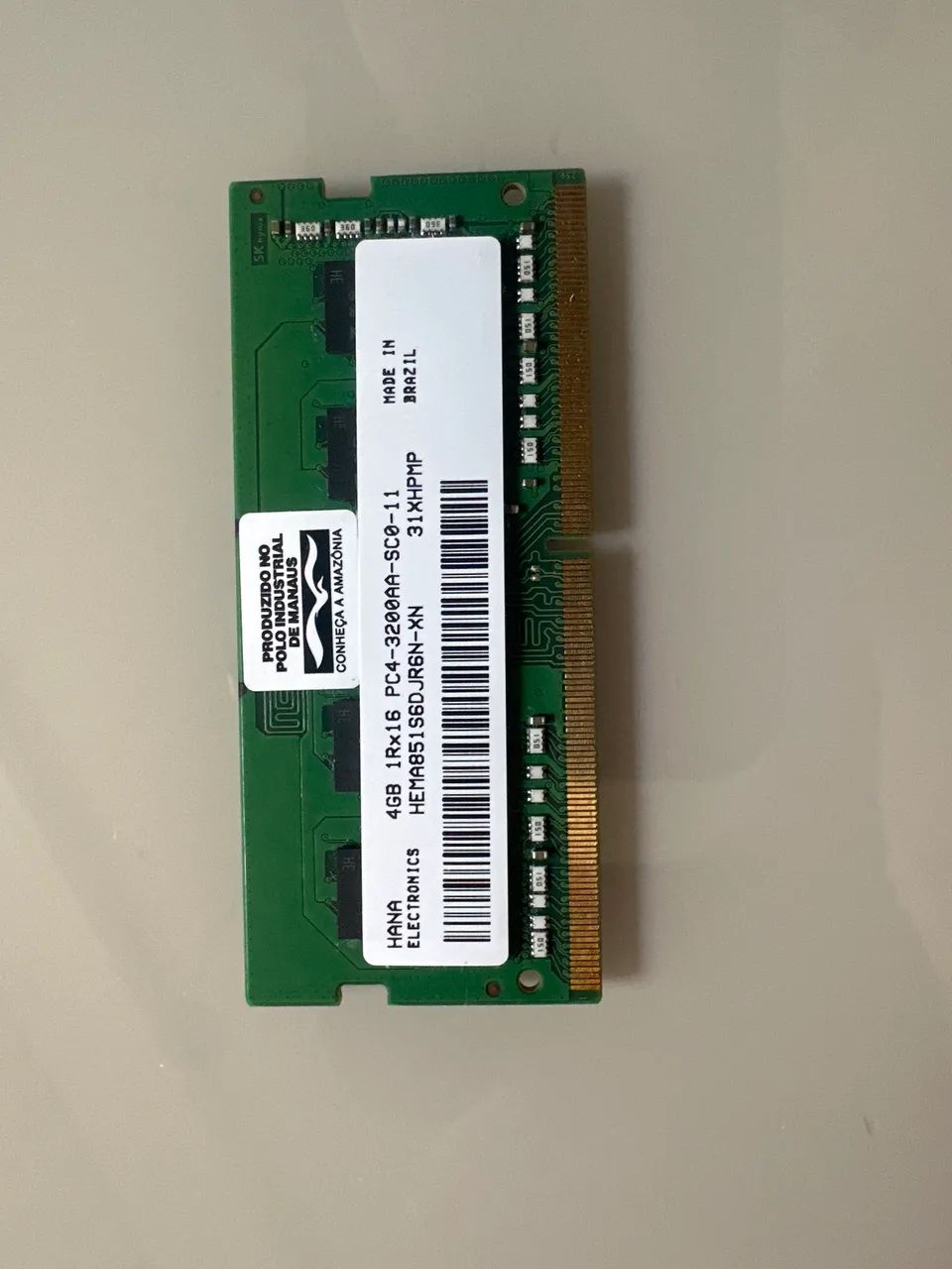 4 gb de memória ram para notebook 