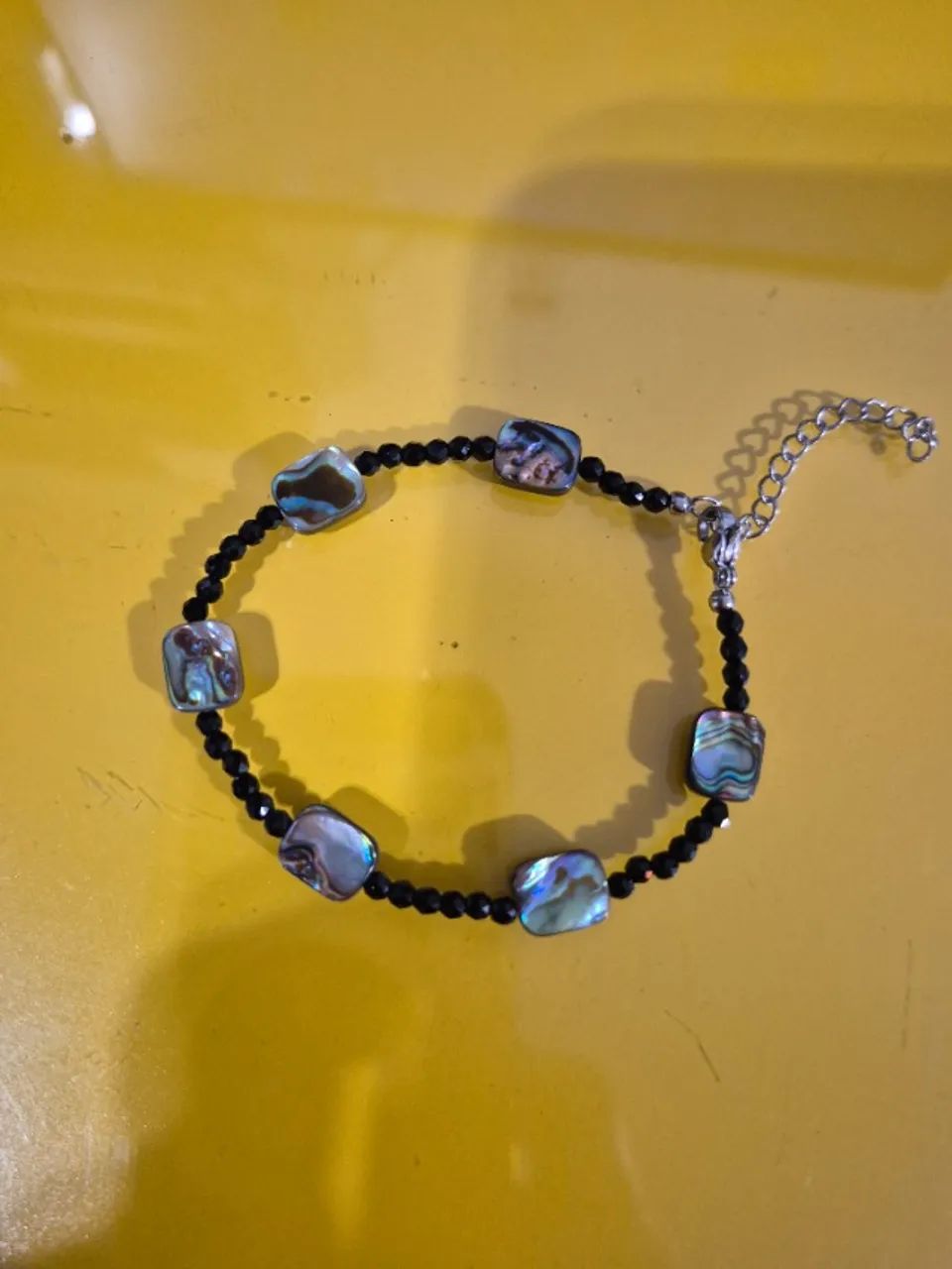 Pulseira de abalone genuína