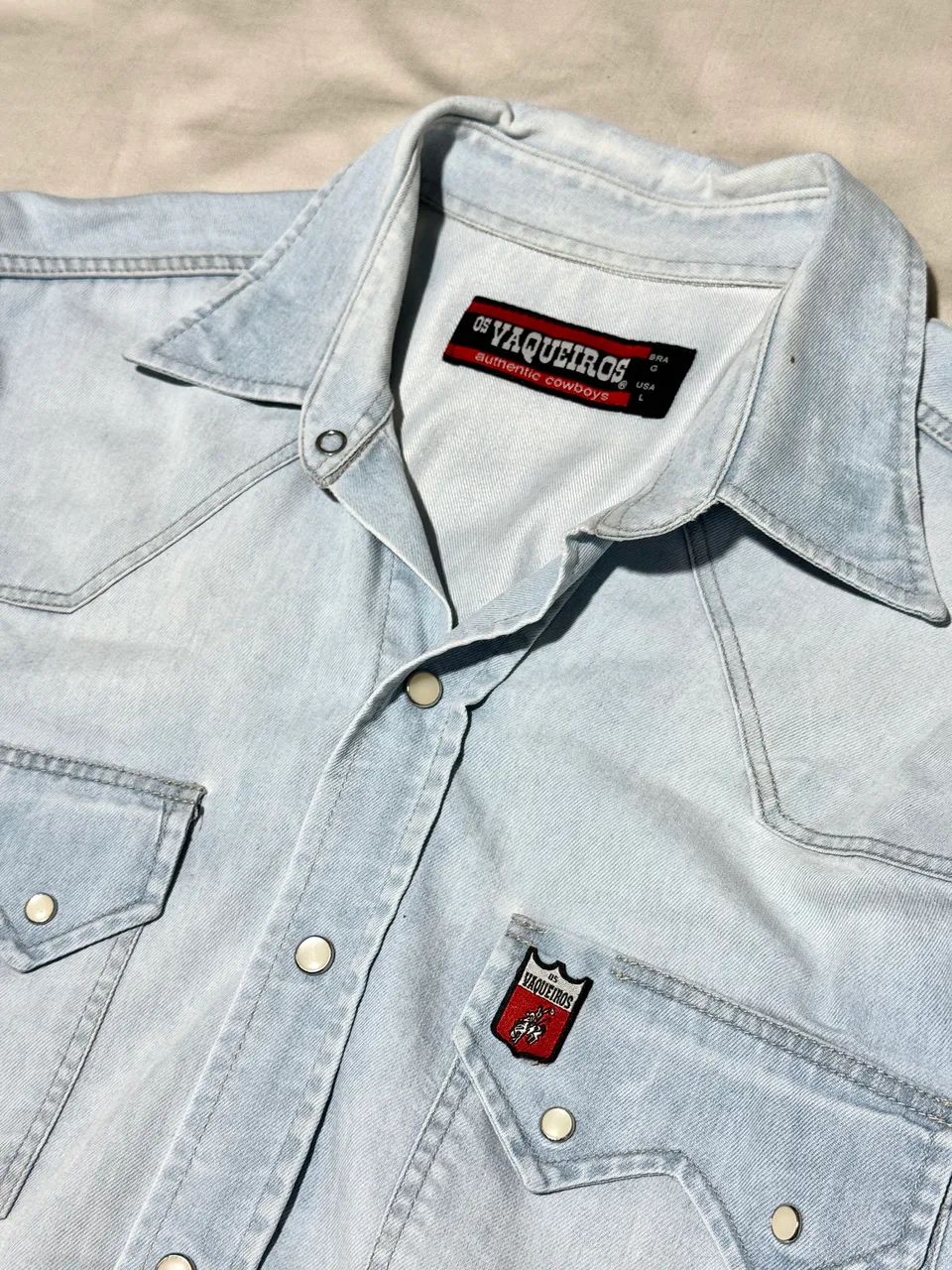 Camisa Jeans Masculina Tamanho G