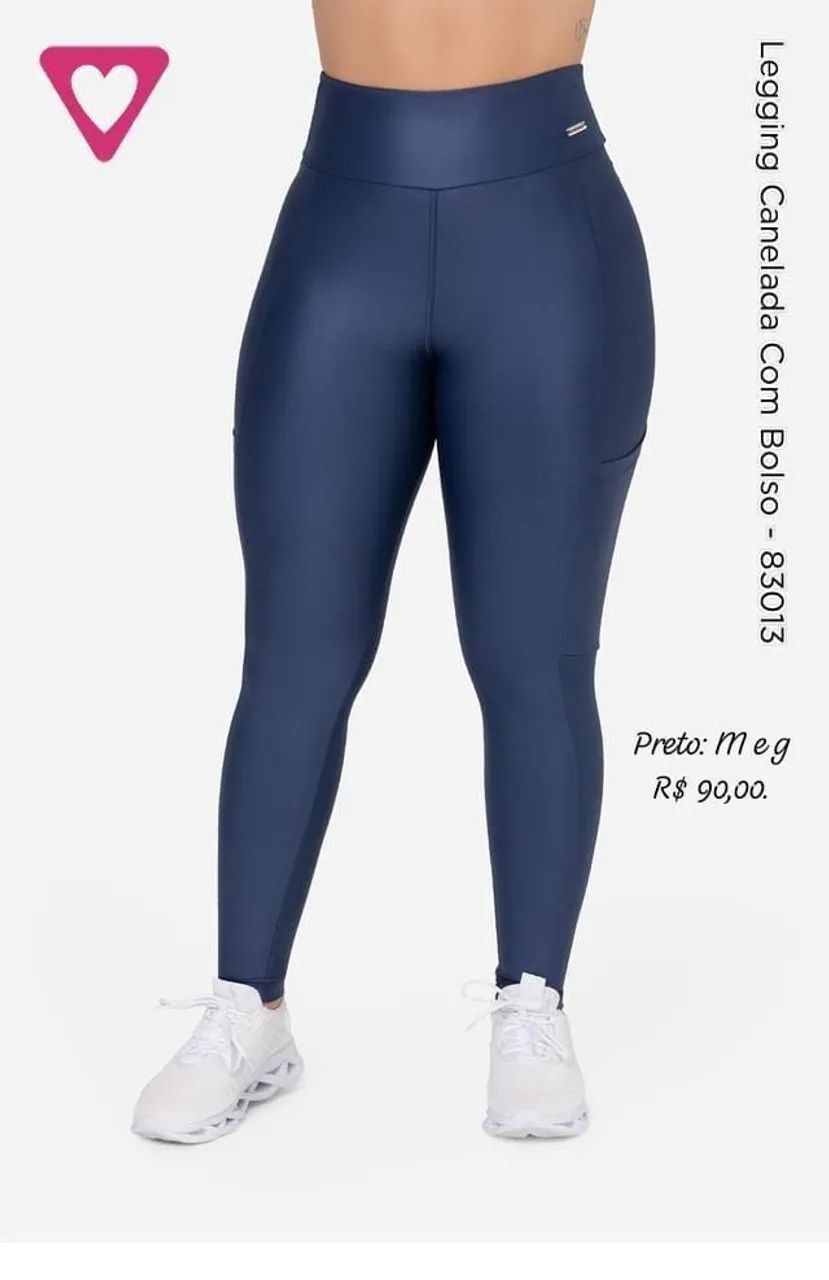 Legging Canelada com Bolso