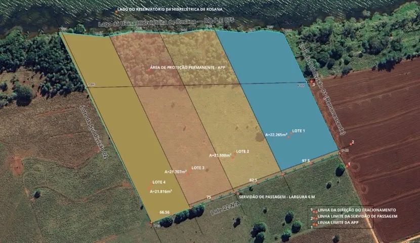 RIO PARANAPANEMA - CHÁCARAS COM ÁREA ACIMA 21.000M2 - DOCUMENTADA E MATRÍCULA INDIVIDUAL