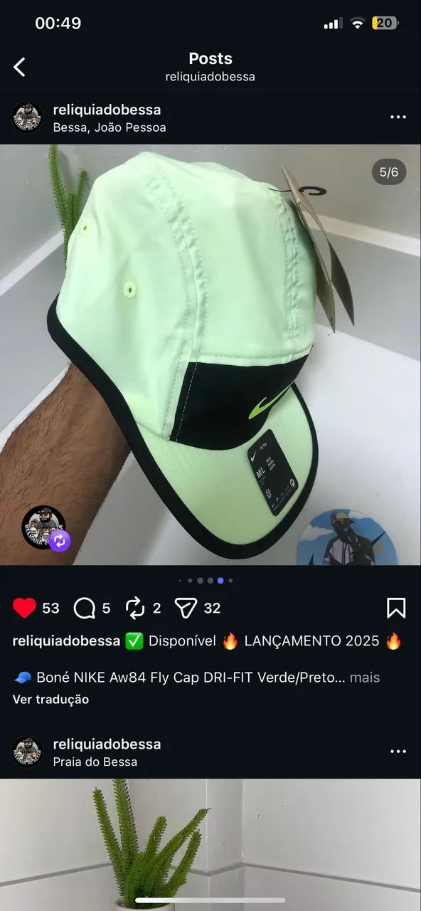 BONÉ NIKE AW84 DRI FIT FLY CAP ORIGINAL - Foto 3