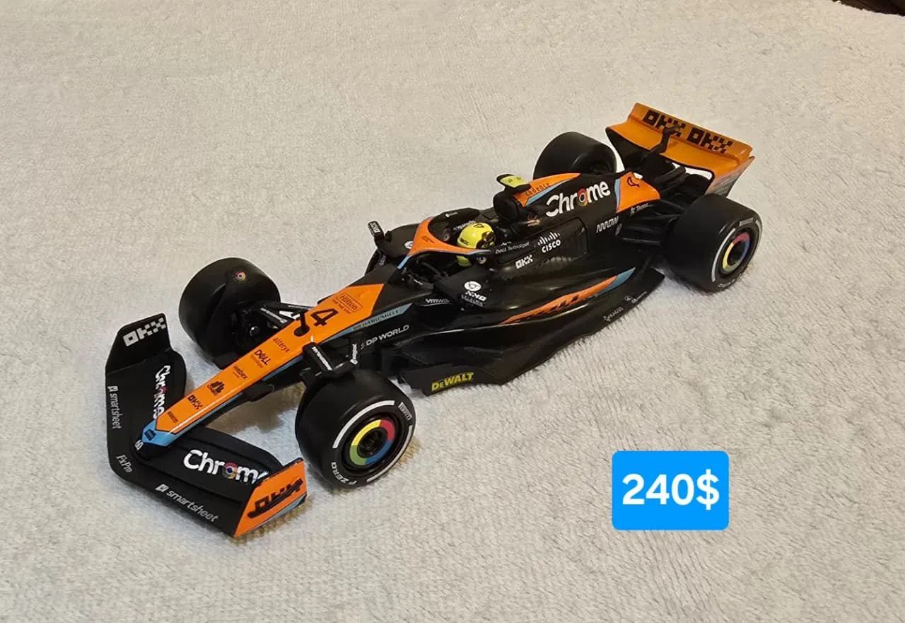 Carrinho miniatura da F1 McLaren Lando Norris 