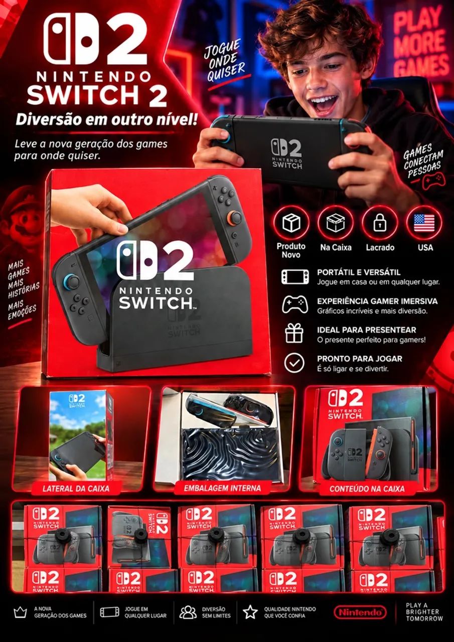 Nintendo Switch 2 - Novo - Apenas retirada