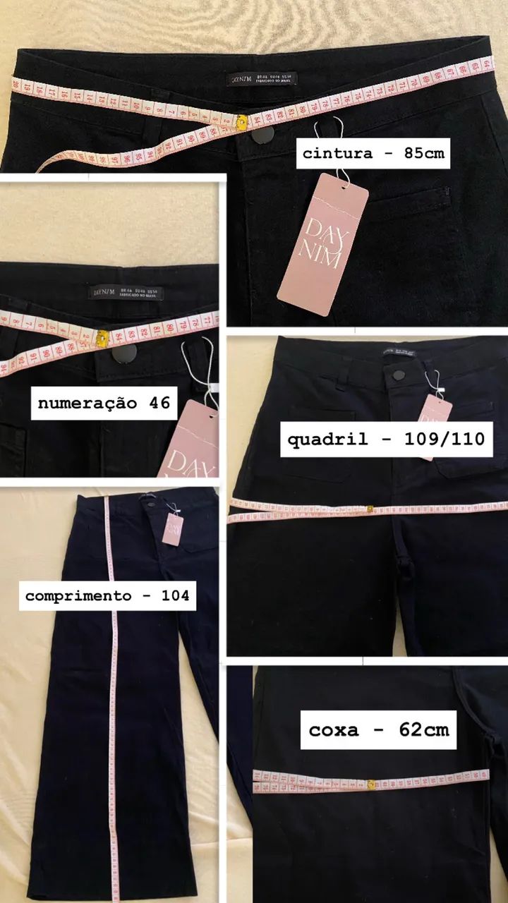 Calça Jeans Nova Preta *46  - Foto 3