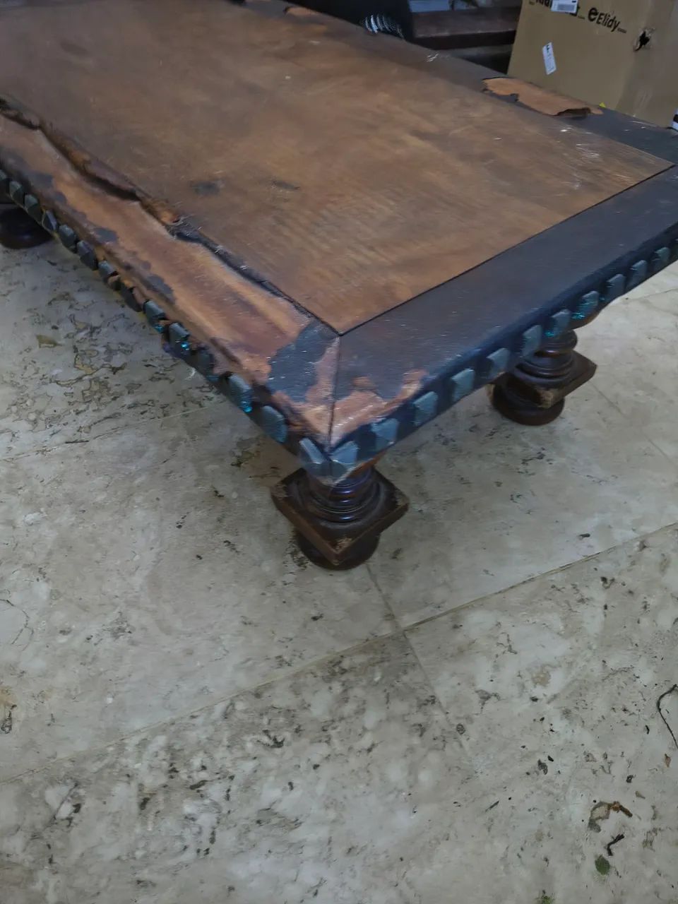 Mesa de centro antiga de madeira (Reforma) - Foto 2