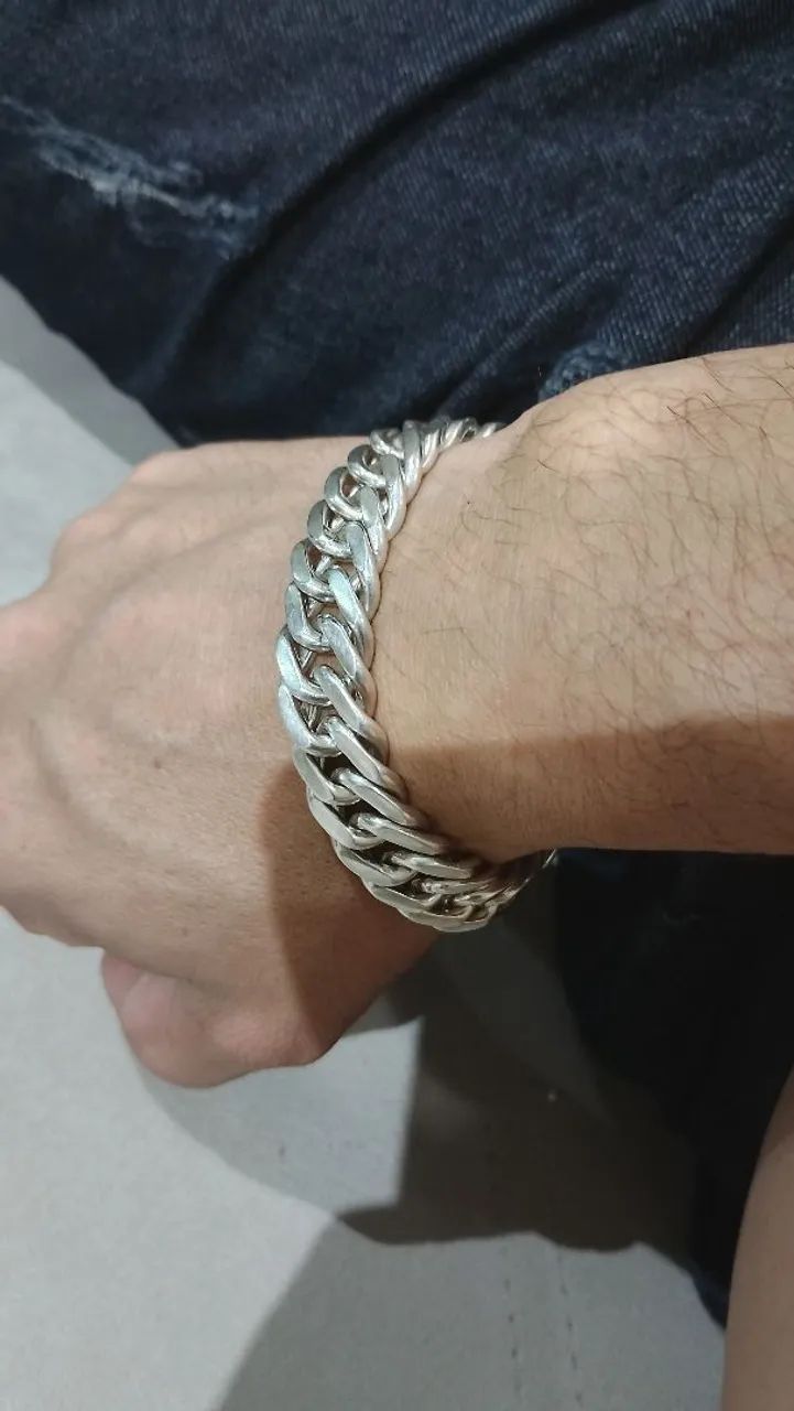Cordão de prata pulseira de prata  - Foto 5