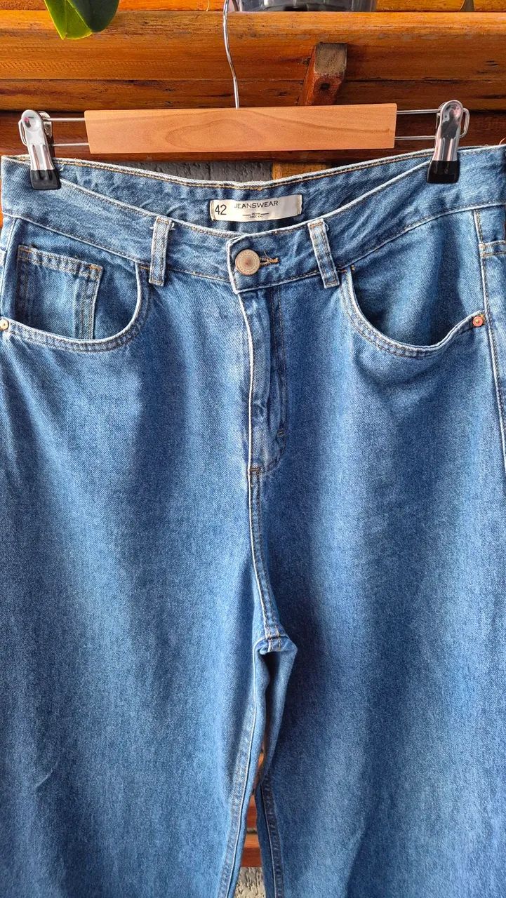Calça jeans feminina wide leg  tam 42