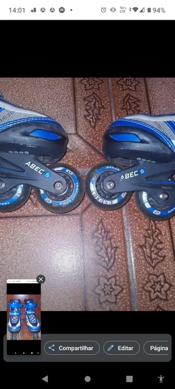 Patins Traxart Energy Azul Ajustavel - Foto 6