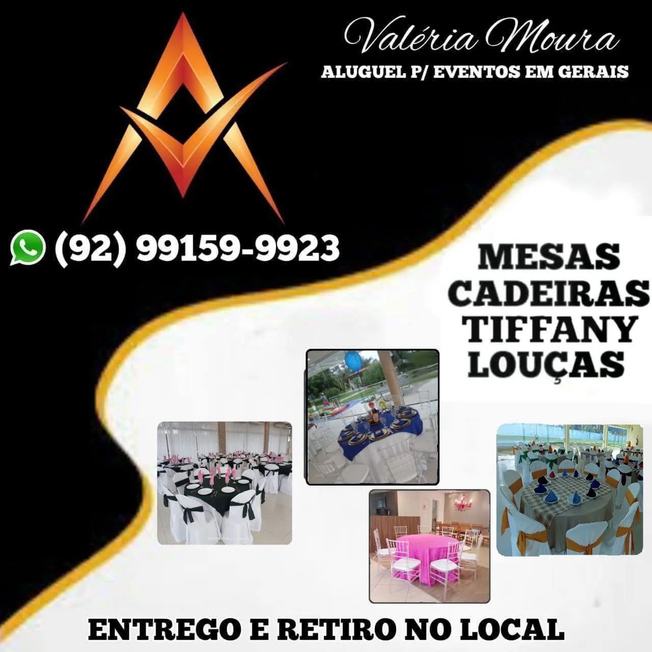 Aluguel de mesas e cadeiras 