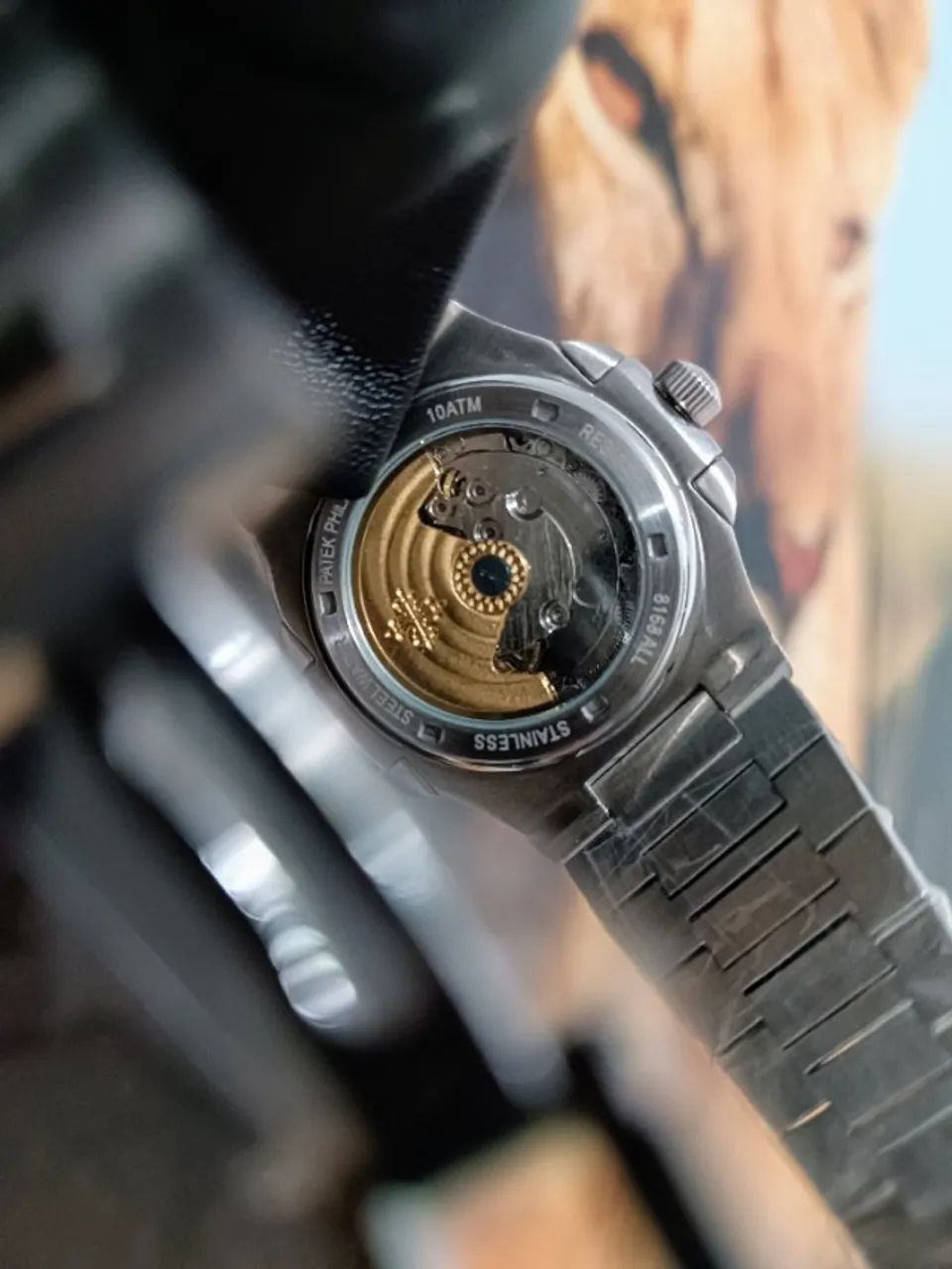 Relógio PATEK PHILIPPE AUTOMÁTICO  - MODELO NAUTILUS FUNDO AZUL - Foto 4