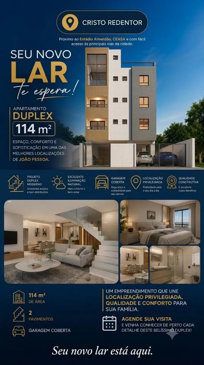 More Bem! Duplex de 114m² em Localização Privilegiada