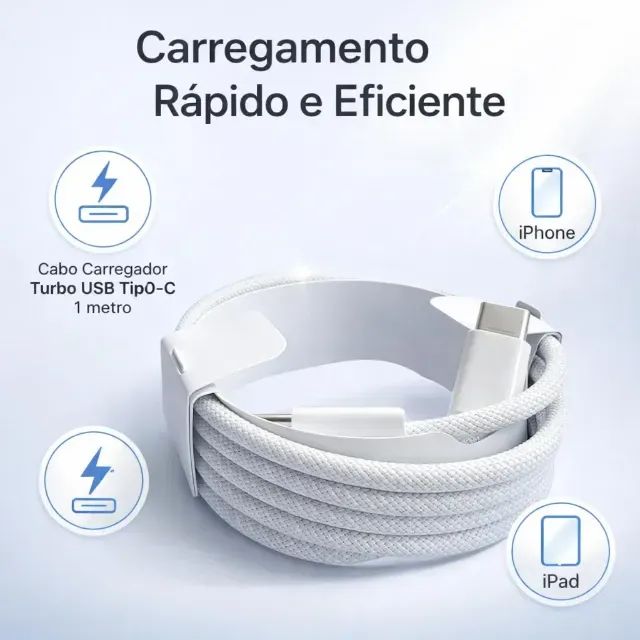 Cabo Apple USB-C Tipo-C (1 metro) - Foto 2