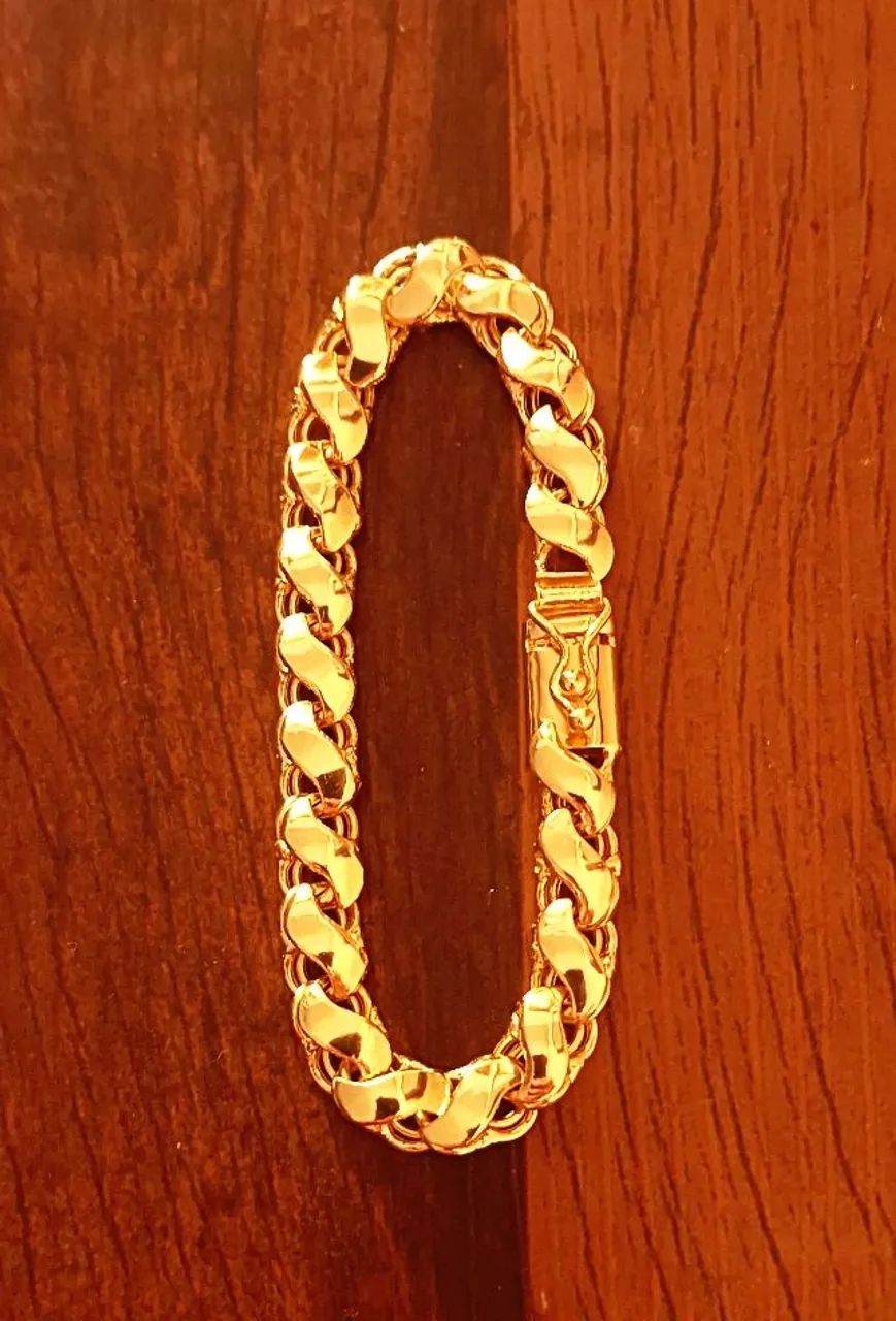 Bela pulseira banhada a ouro 18k nova - Foto 2