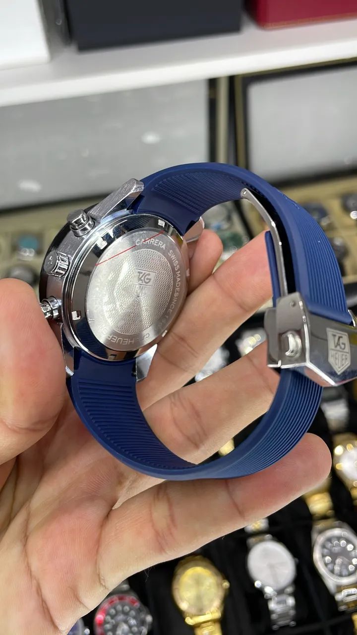 Relógio Tag Heuer Masculino Funcional Tam 47mm Envio Seguro Correios - Foto 2