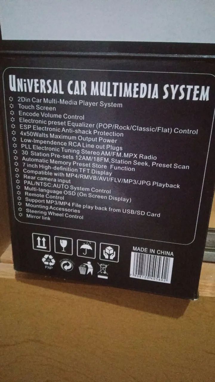 Multimídia para carro bluetooth e GPS tela moldura - Foto 2