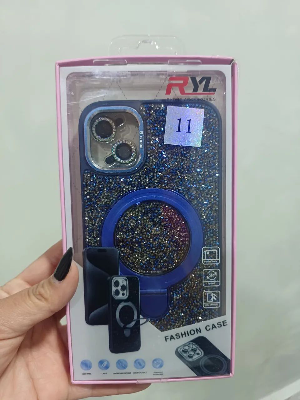 Capinha case magnética cravejada para iphone - Foto 5