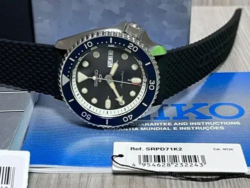 RELOGIO SEIKO 5 SRPD71K2 AZUL - Foto 5